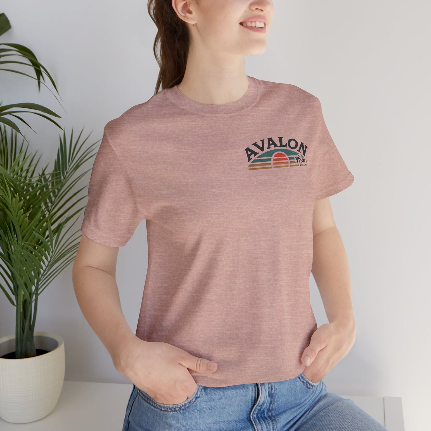 Retro Avalon Sunset Unisex Jersey Tee