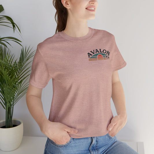 Retro Avalon Sunset Unisex Jersey Tee