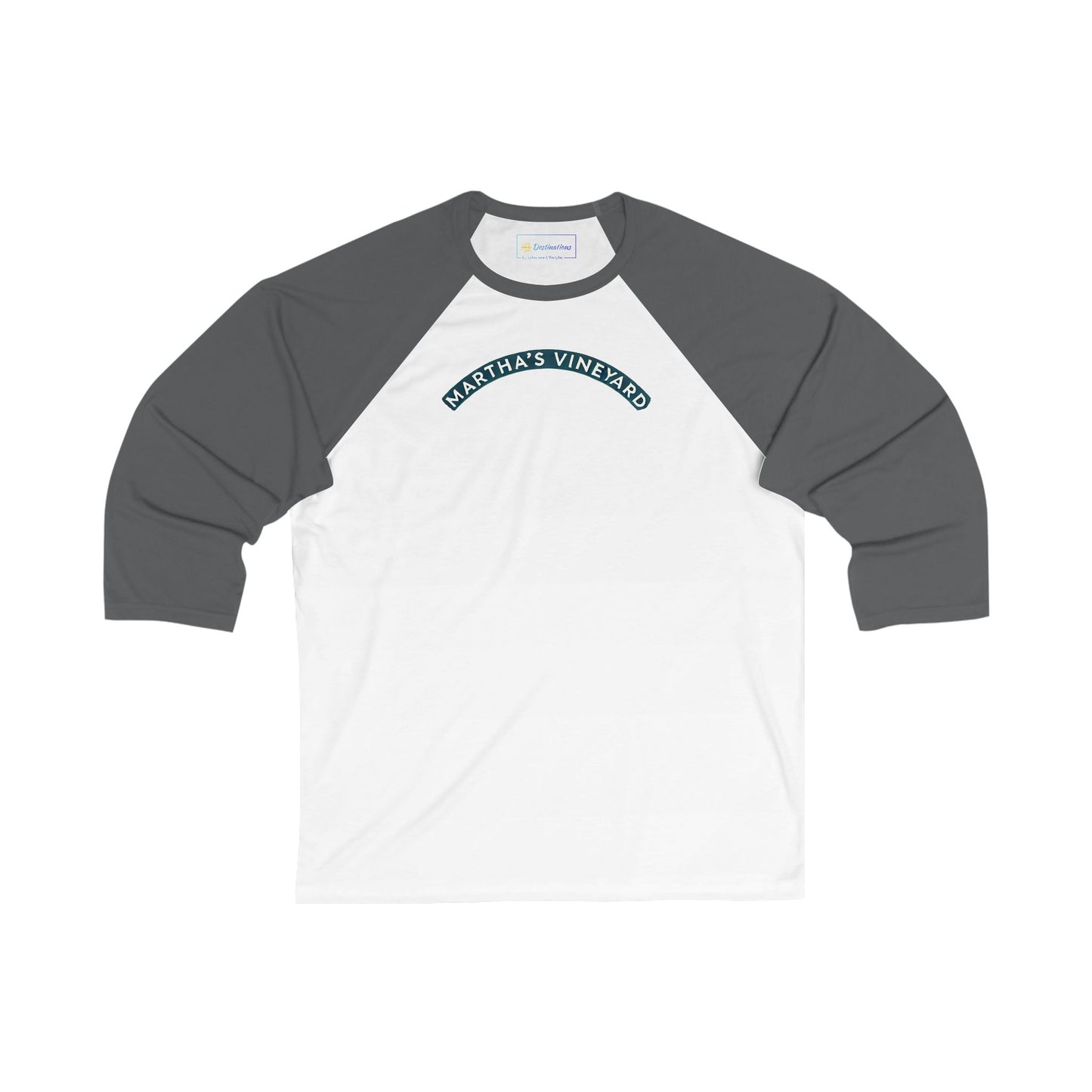 Vintage Martha's Vineyard Men's 3/4 Sleeve Baseball Tee