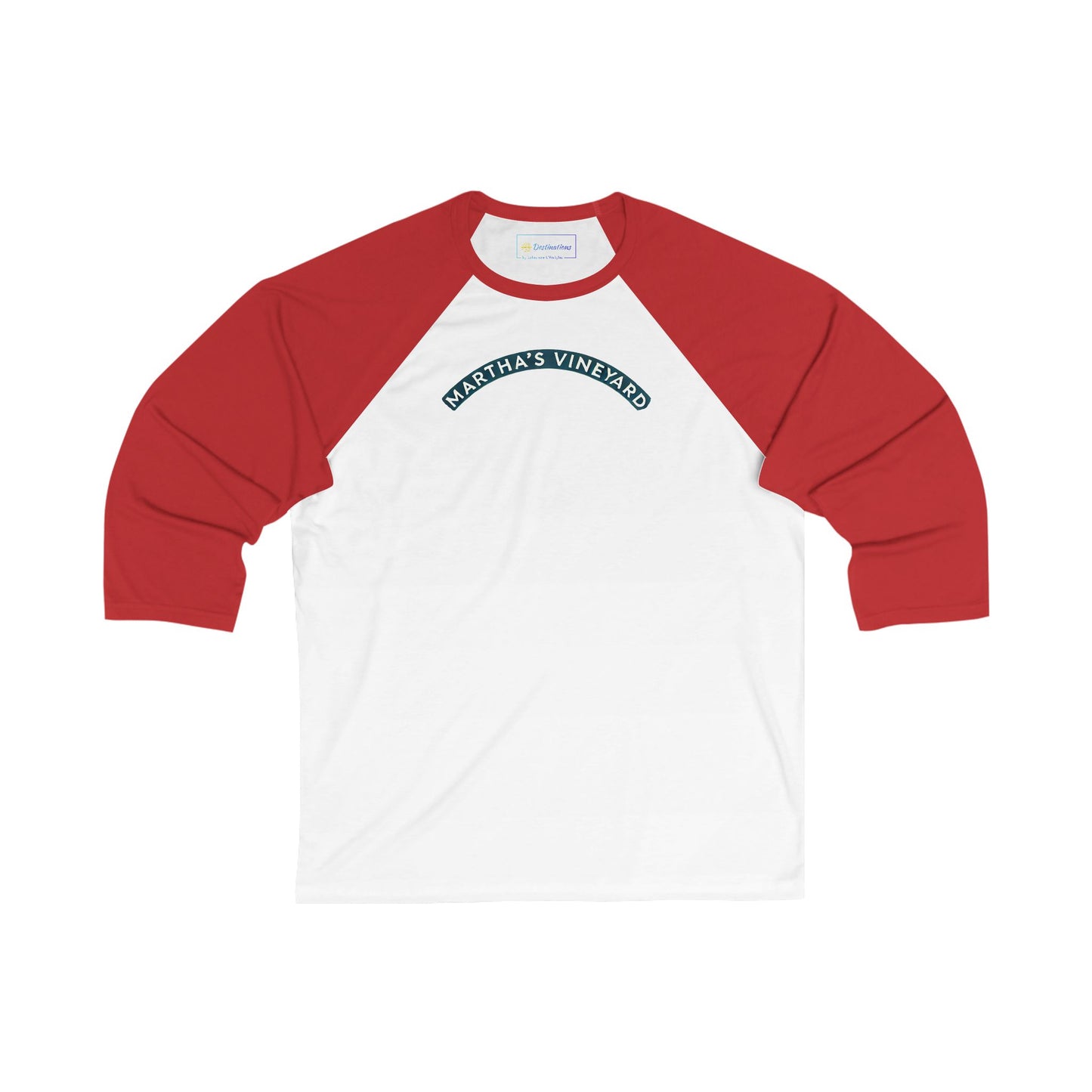 Vintage Martha's Vineyard Men's 3/4 Sleeve Baseball Tee