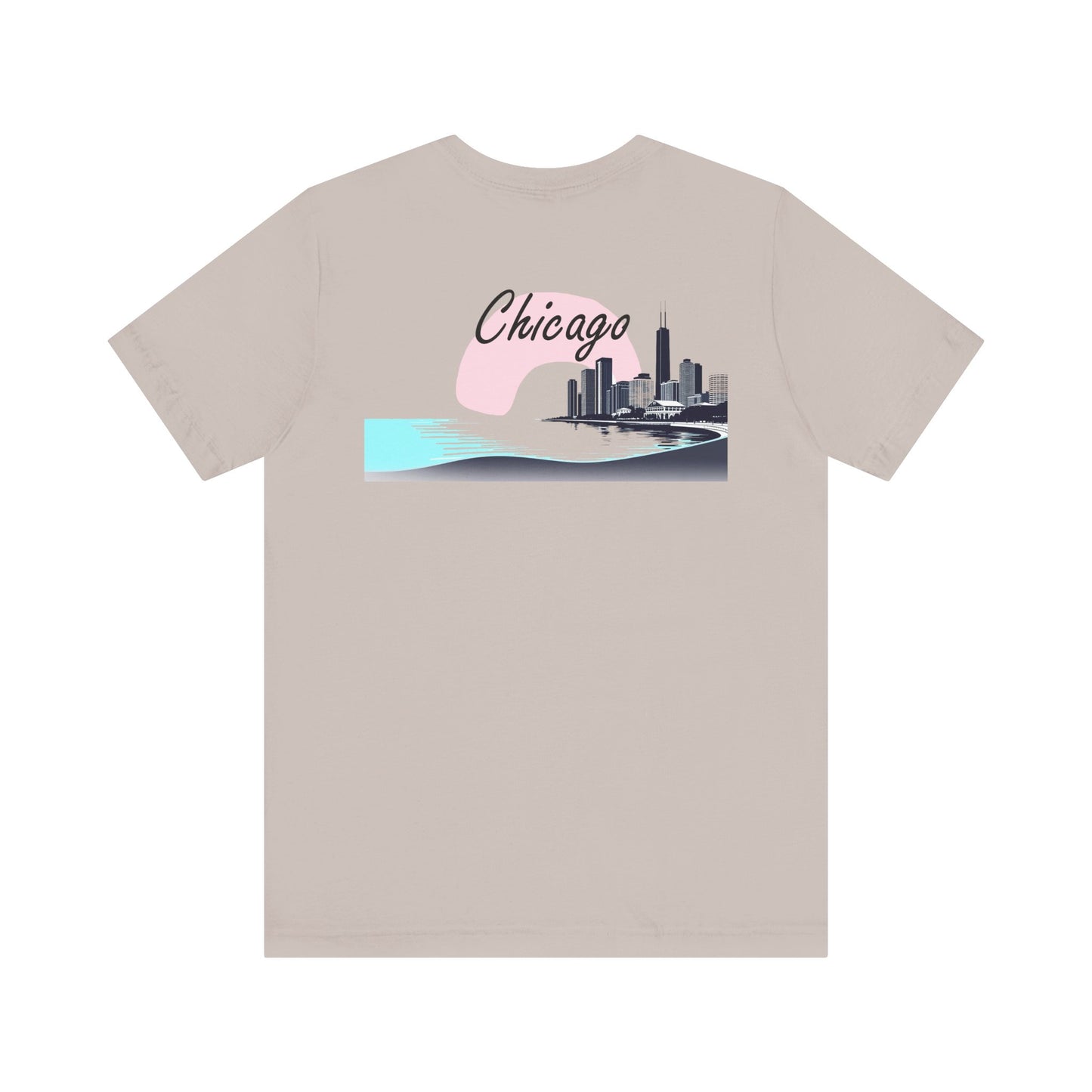 Elegant Chicago Skyline Unisex Jersey Short Sleeve Tee