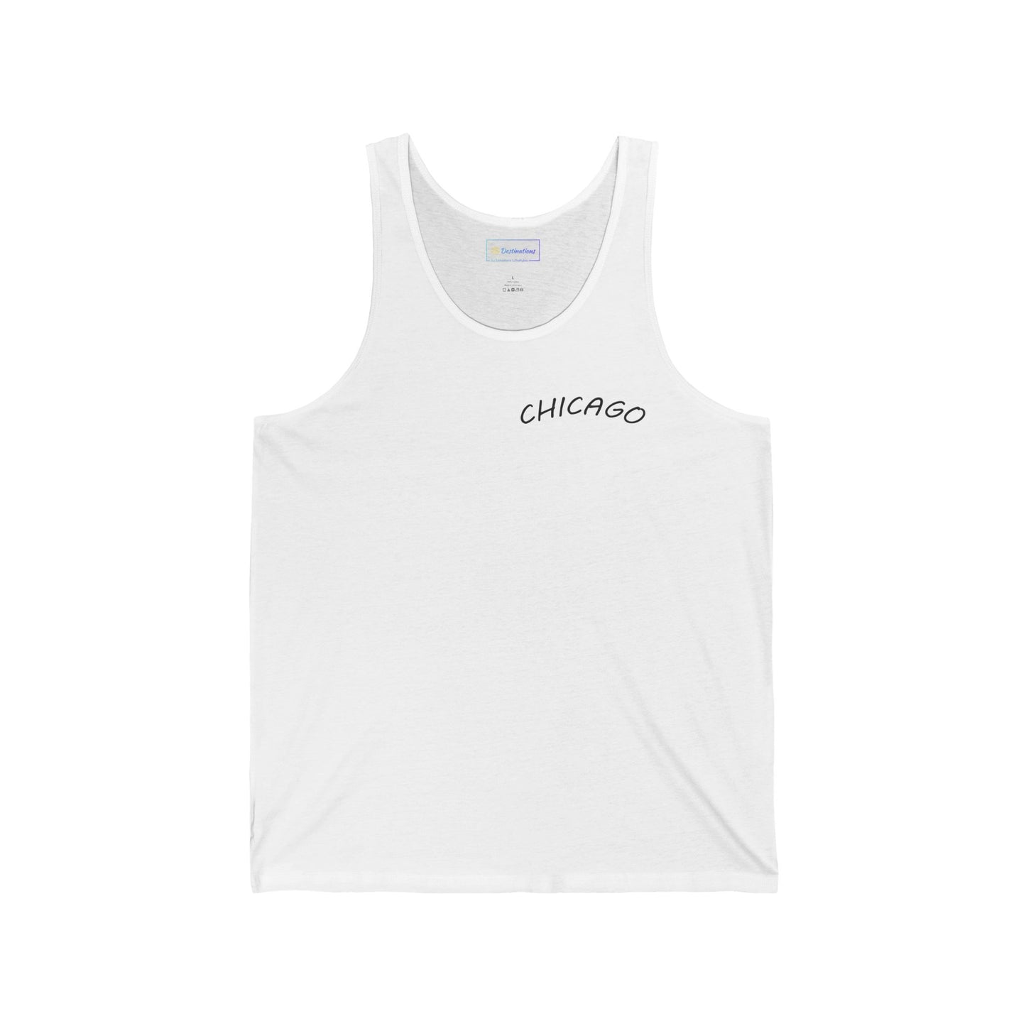 Retro Chicago Sunset Unisex Jersey Tank