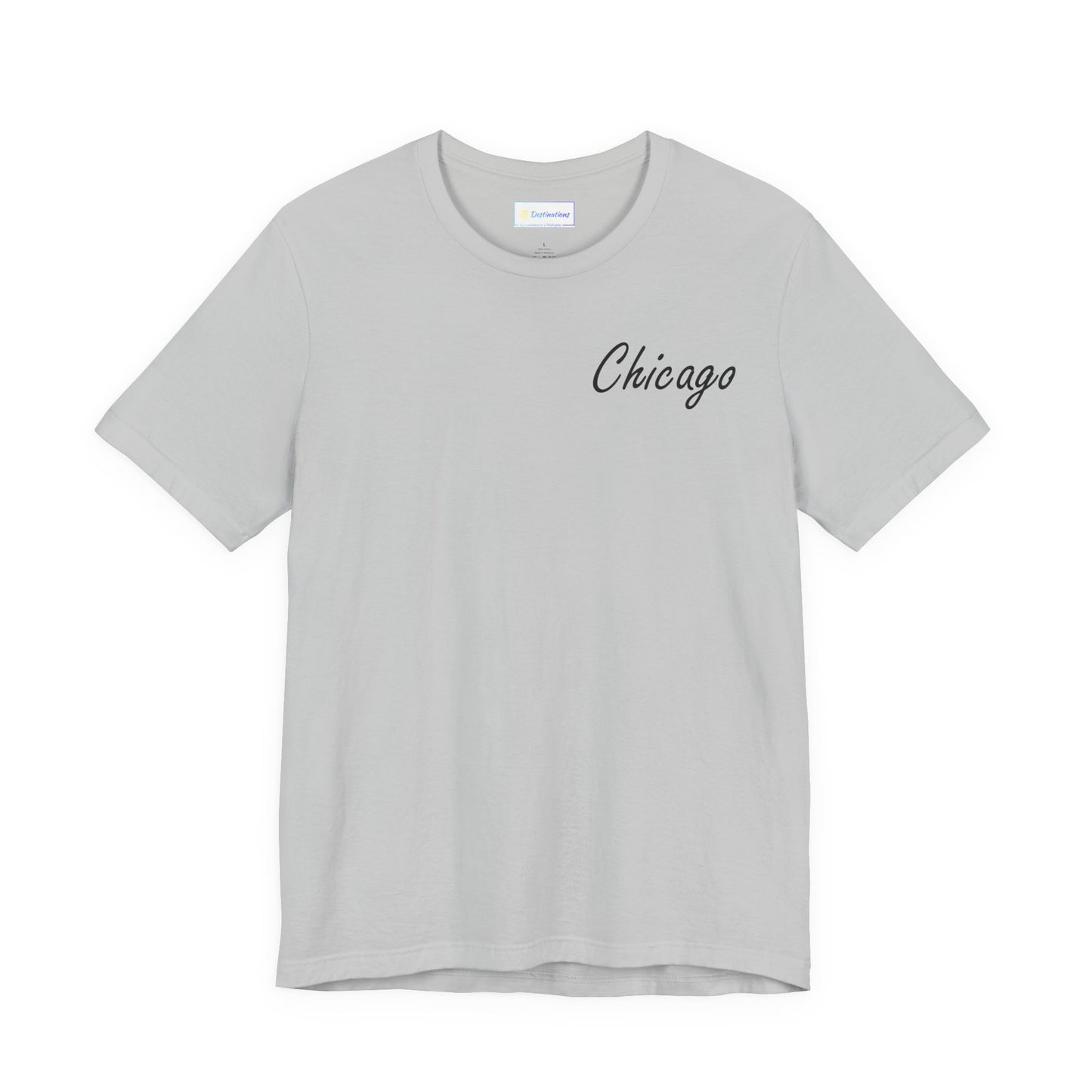 Elegant Chicago Skyline Unisex Jersey Short Sleeve Tee