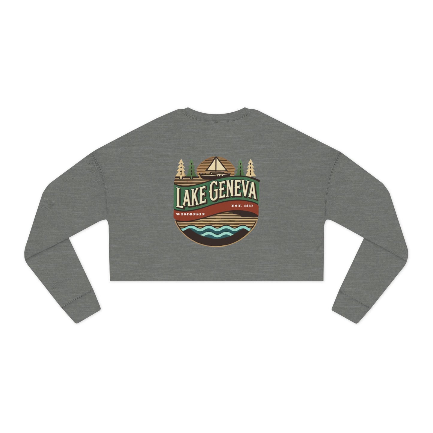 Retro Lake Geneva Women's Cropped Sweatshirt