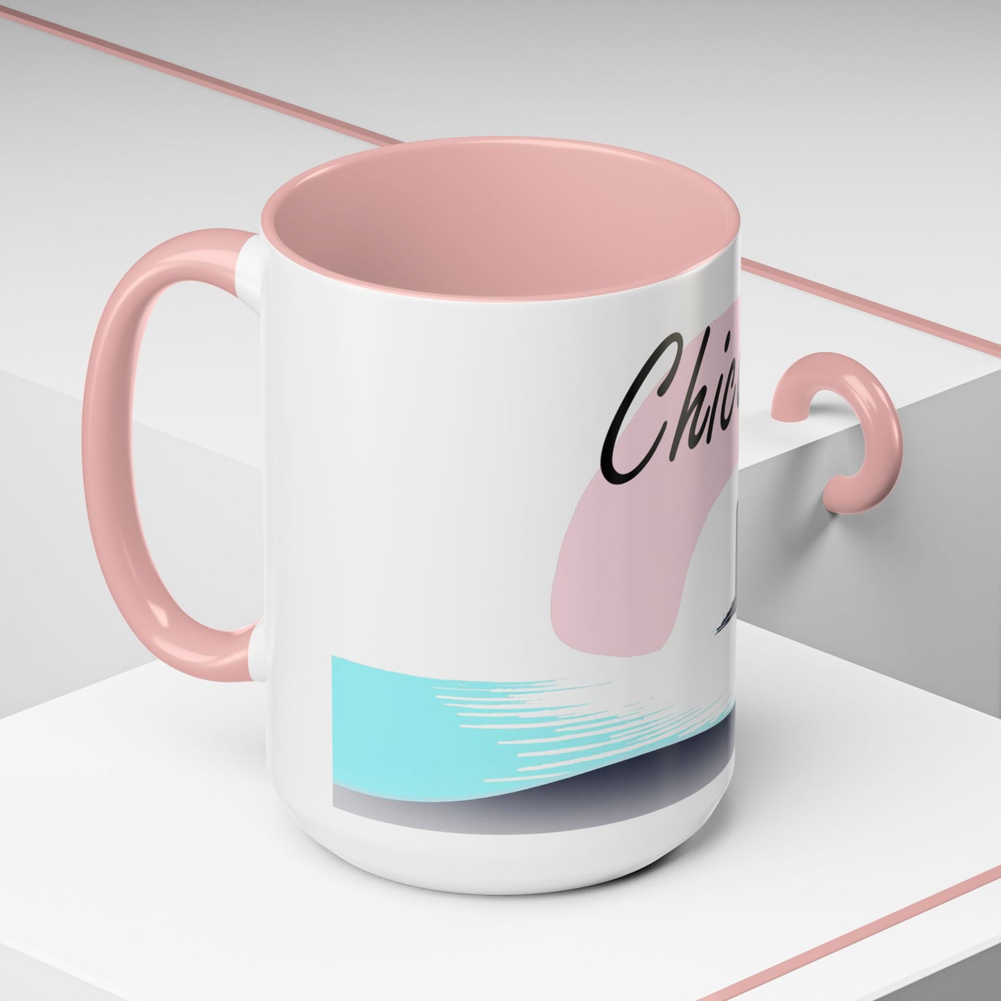 Elegant Chicago Skyline Accent Coffee Mug