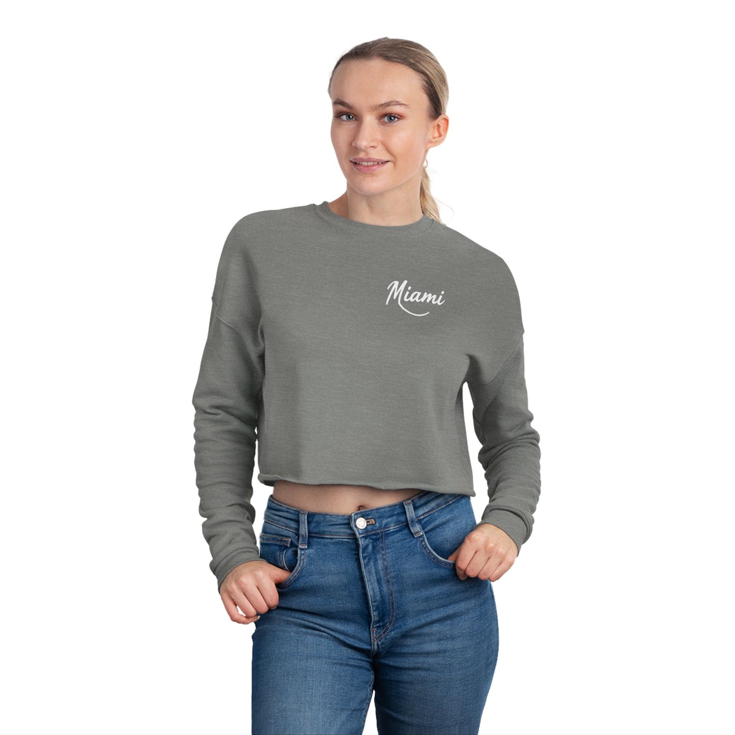 Retro Miami Women's Cropped Sweatshirt
