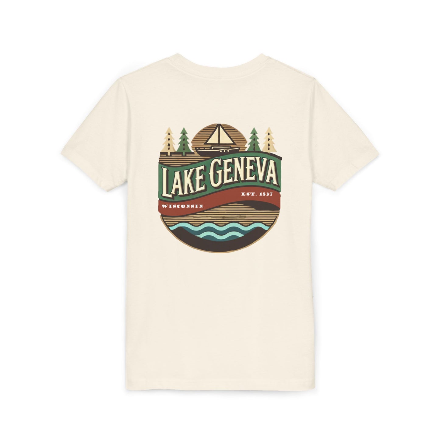 Retro Lake Geneva Unisex Youth Short Sleeve Tee