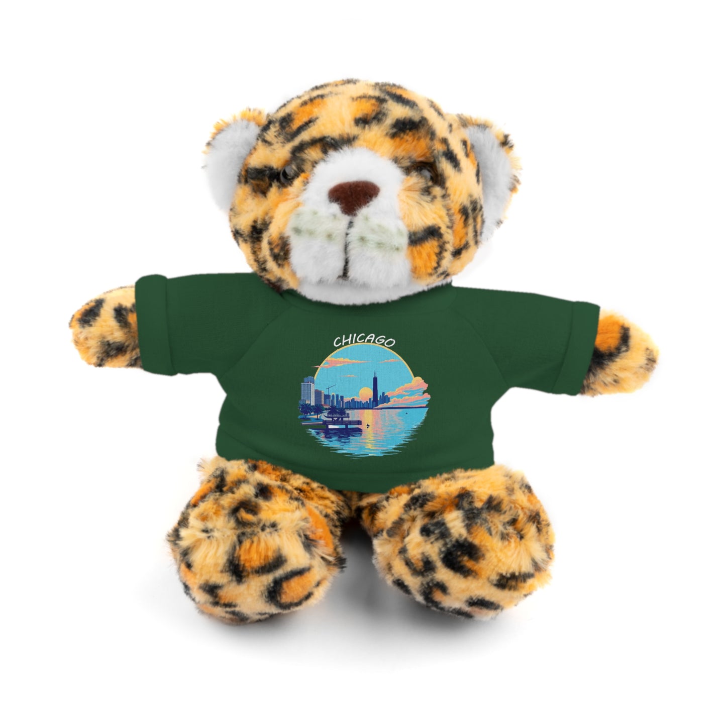 Retro Chicago Sunset Stuffed Animals with Tee