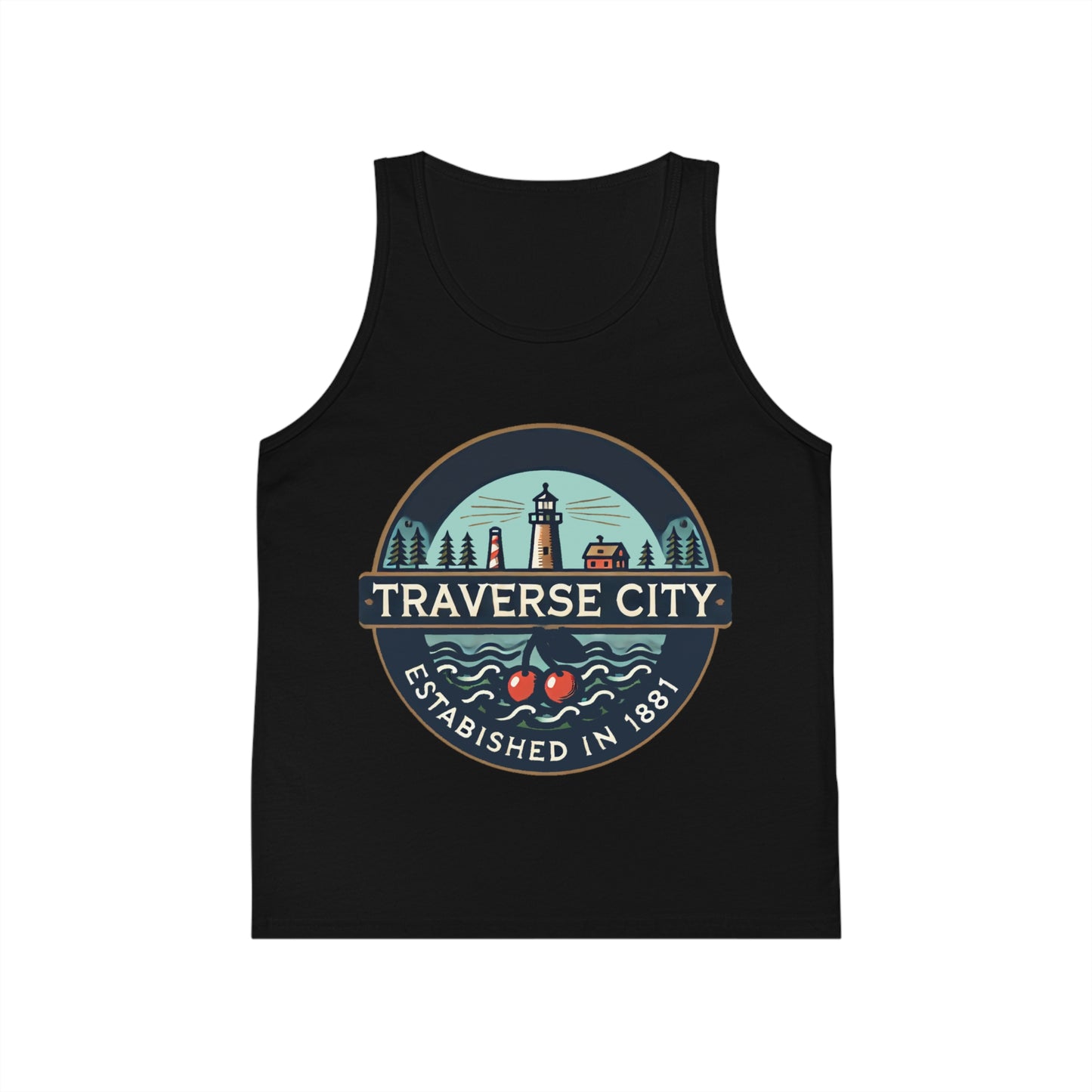 Vintage Traverse City Unisex Kids Jersey Tank Top
