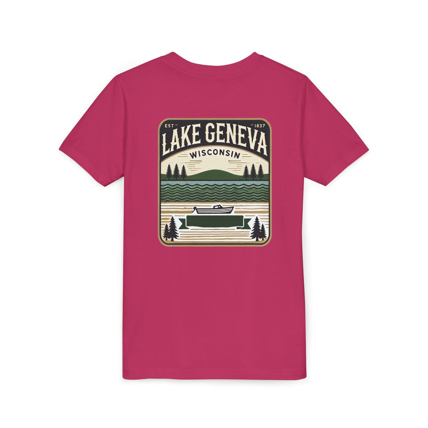 Vintage Lake Geneva Unisex Youth Short Sleeve Tee