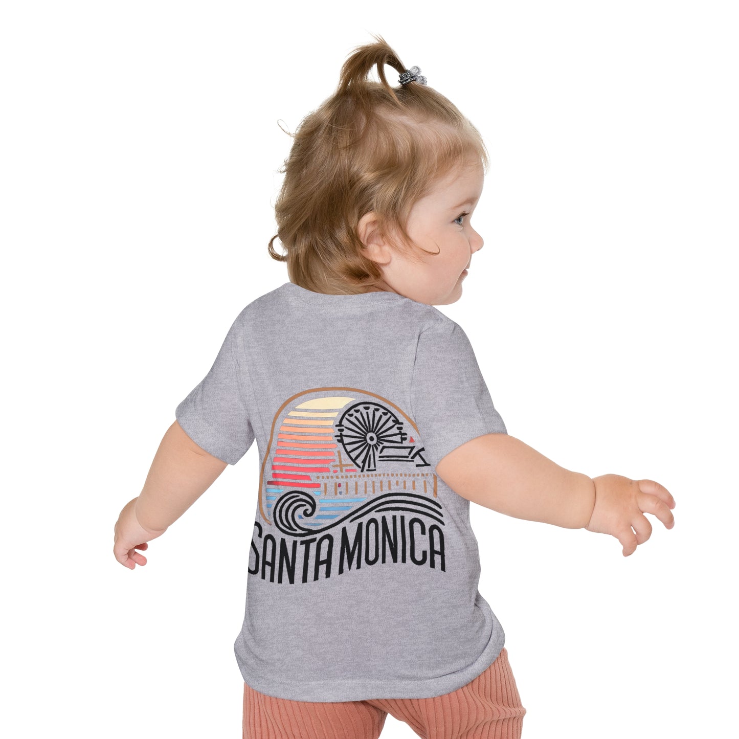 Vibrant Santa Monica Unisex Baby Short Sleeve T-Shirt
