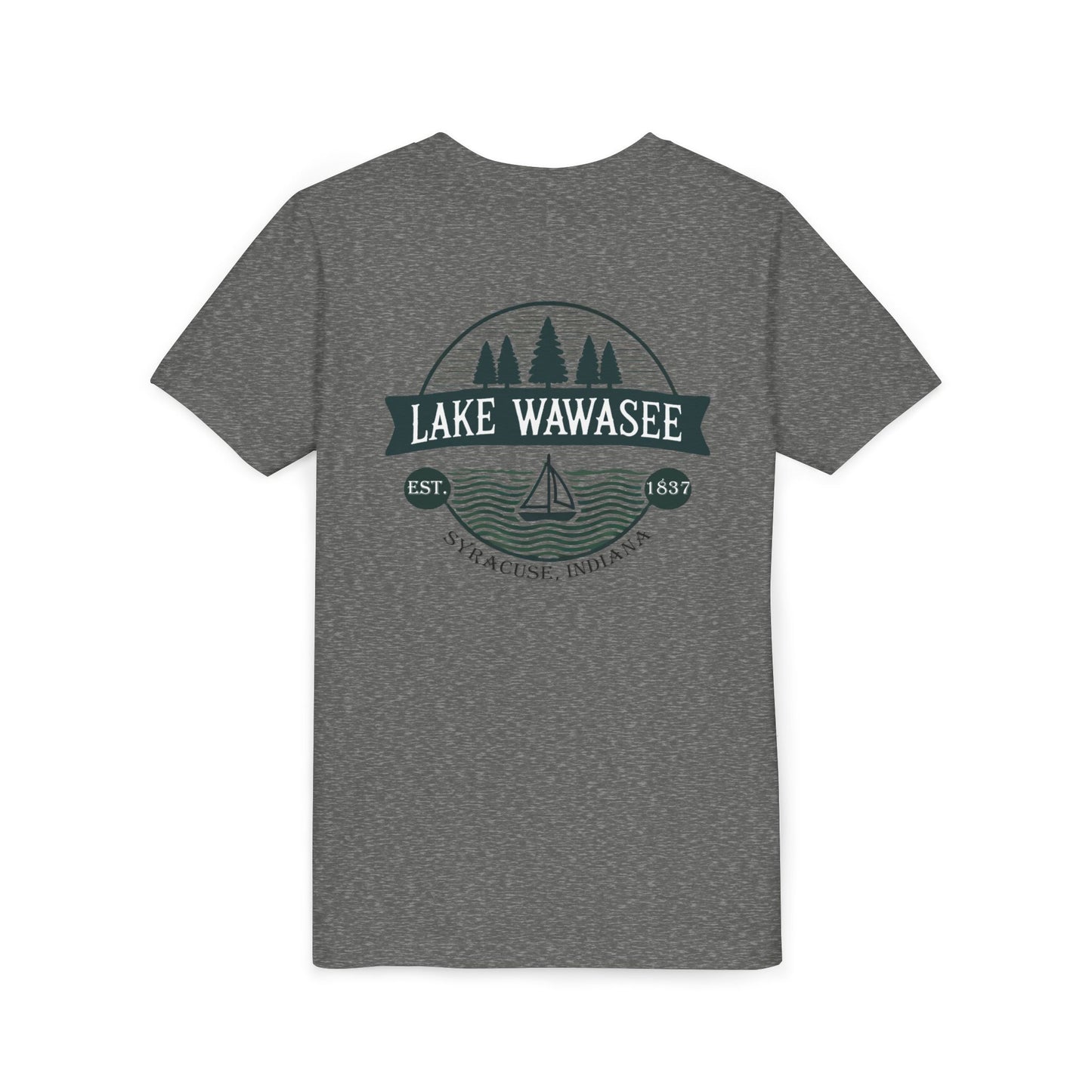 Vintage Lake Wawasee Unisex Youth Short Sleeve Tee
