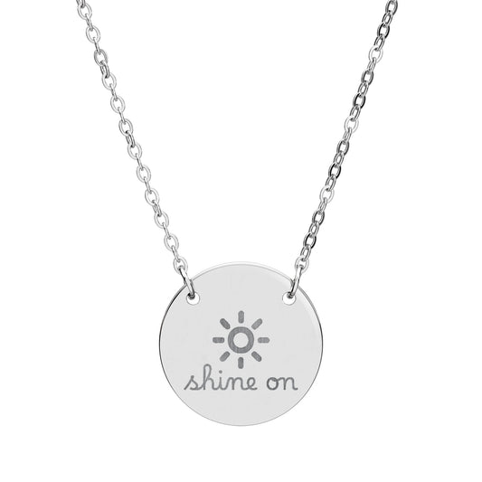 Shine On — Engraved Circle Necklace