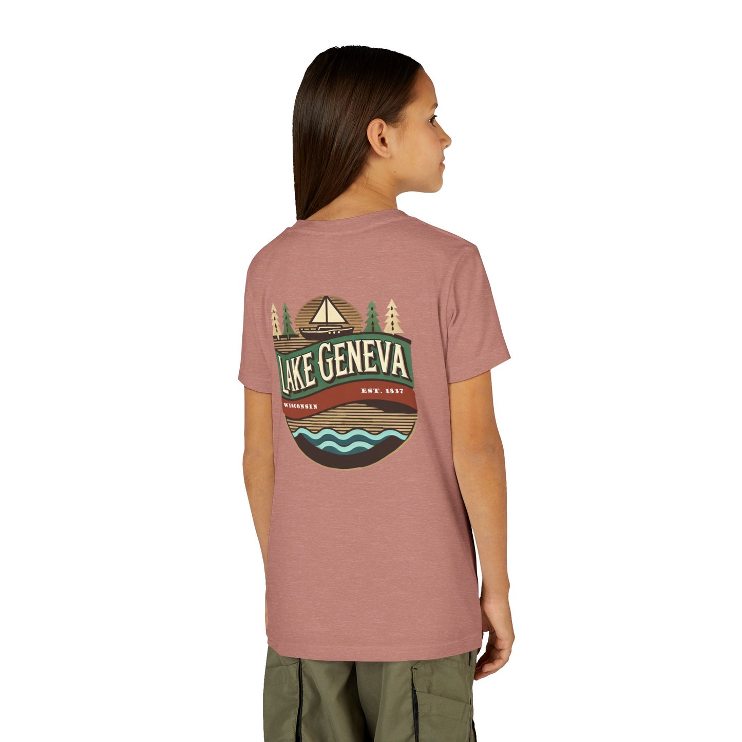 Retro Lake Geneva Unisex Youth Short Sleeve Tee