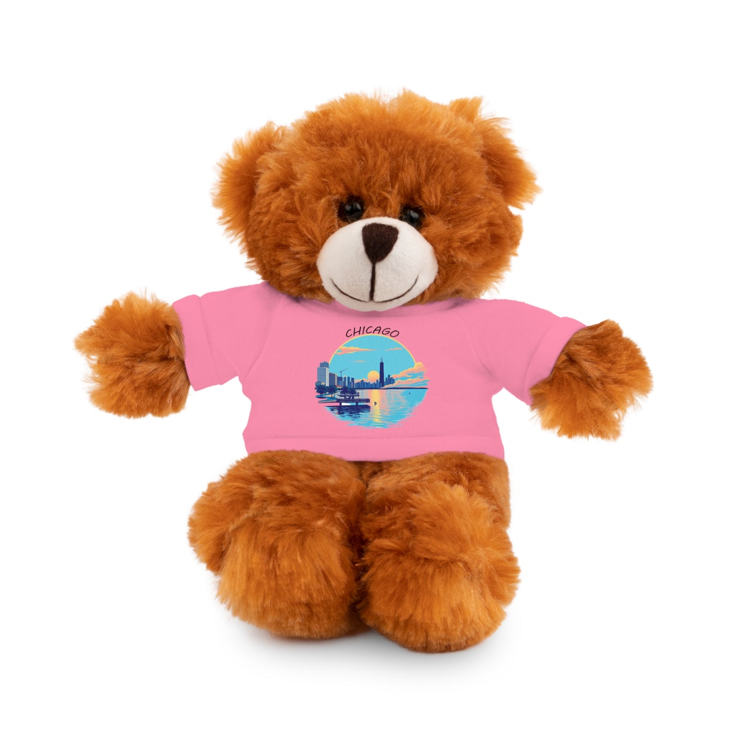 Retro Chicago Sunset Stuffed Animals with Tee