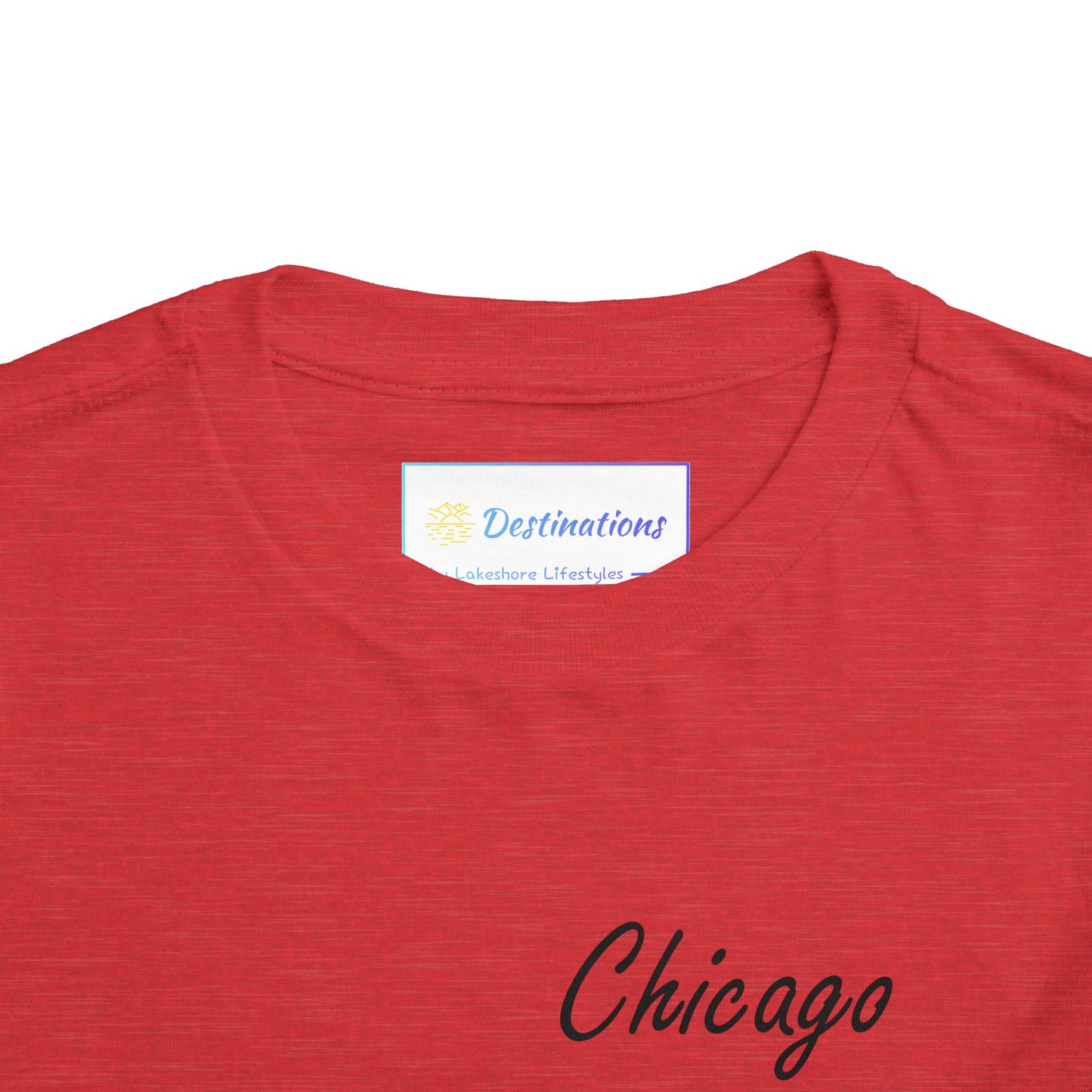 Elegant Chicago Skyline Unisex Toddler Short Sleeve Tee