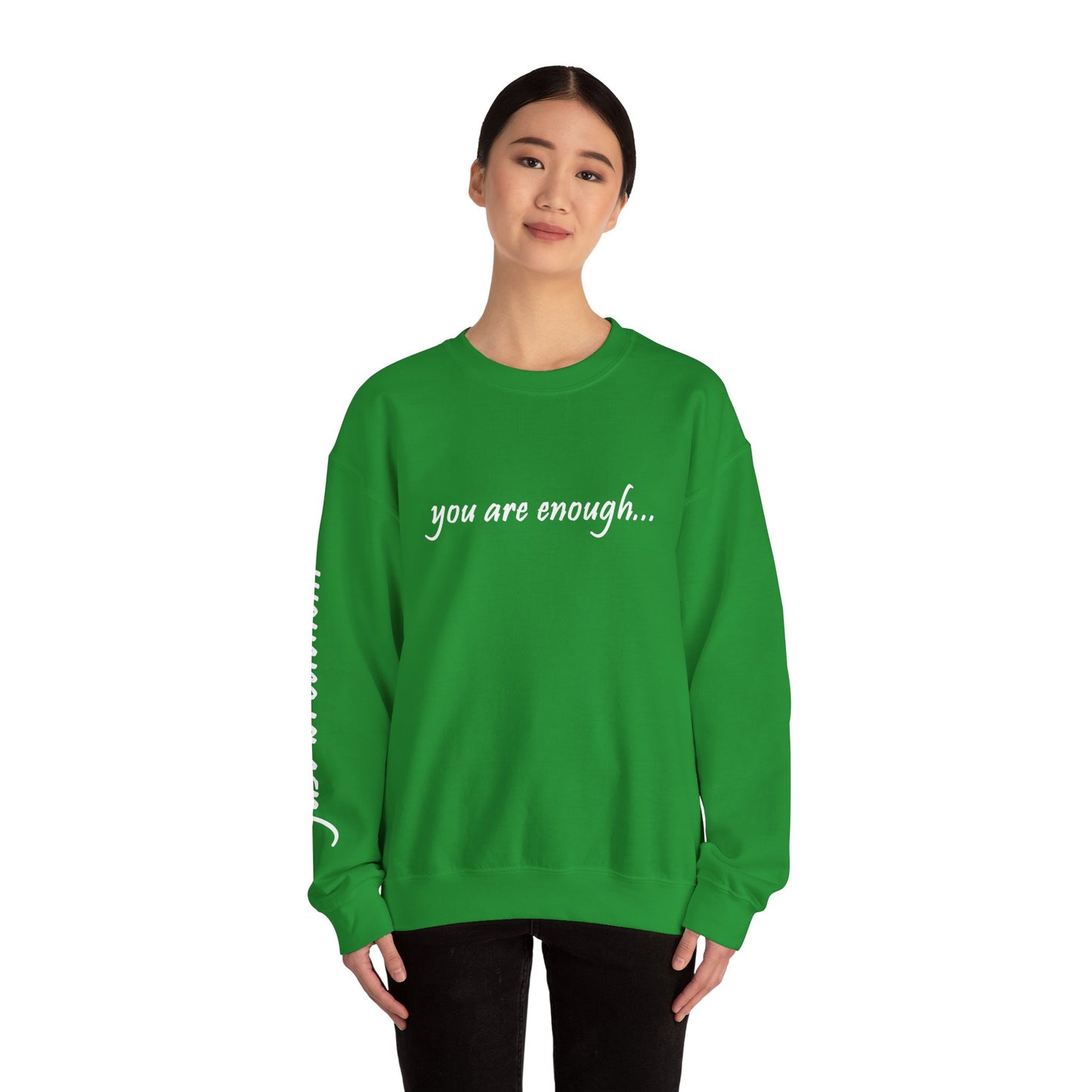 You Are Enough - Mental Health Awareness Heavy Blend Crewneck Sweatshirt