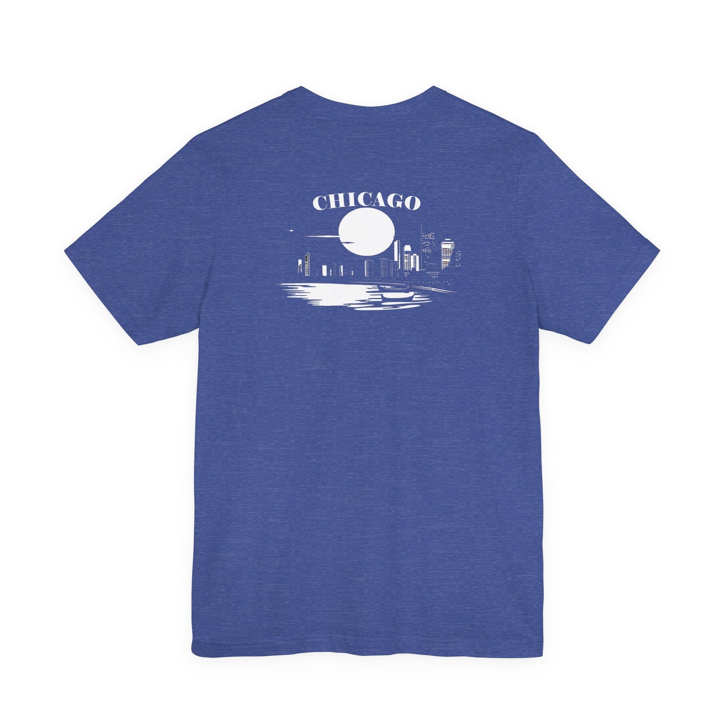 Mystery Noir Chicago Skyline Sunset Unisex Jersey Short Sleeve Tee