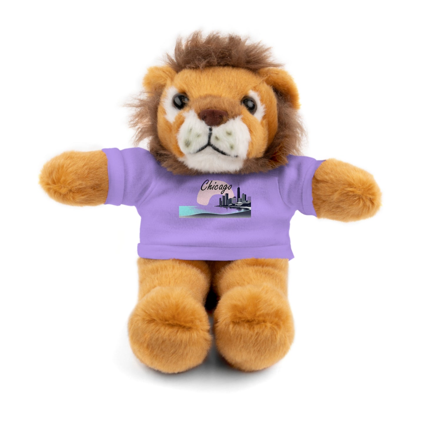 Elegant Chicago Skyline Stuffed Animals with Tee