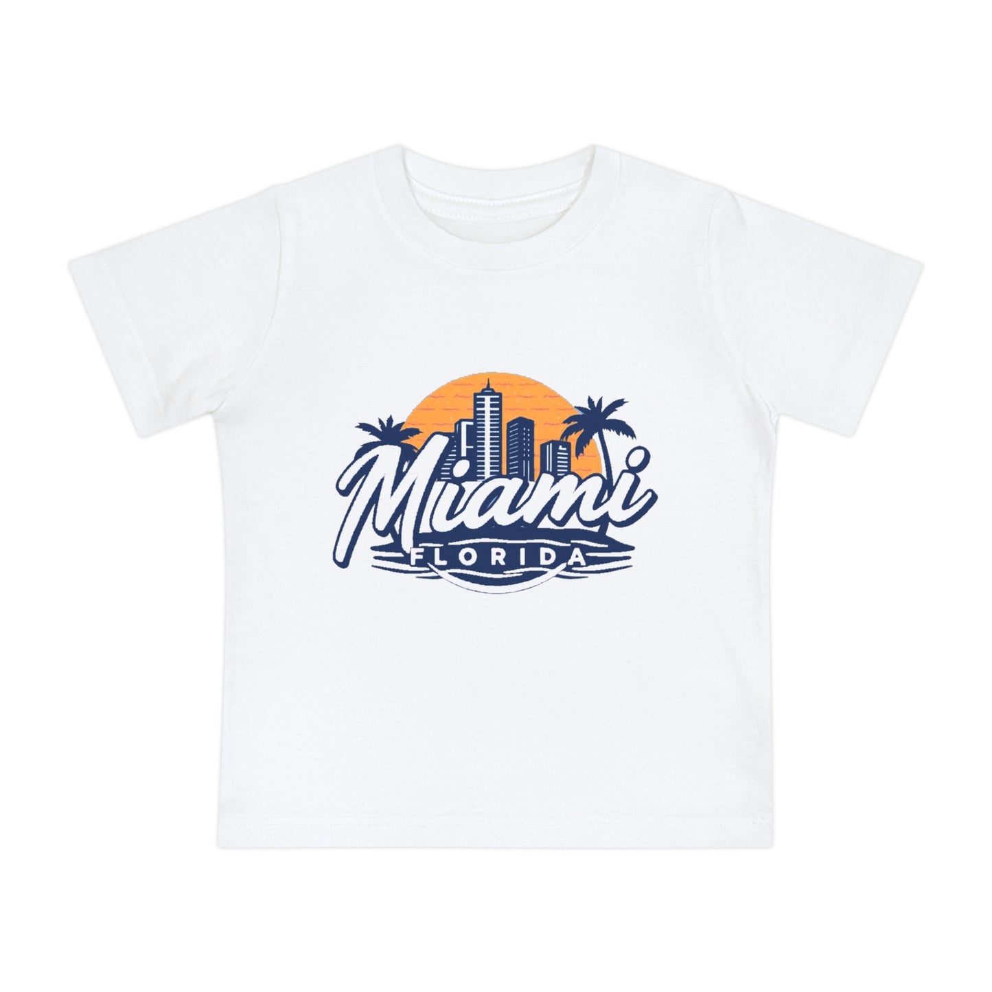 Retro Miami Unisex Baby Short Sleeve T-Shirt