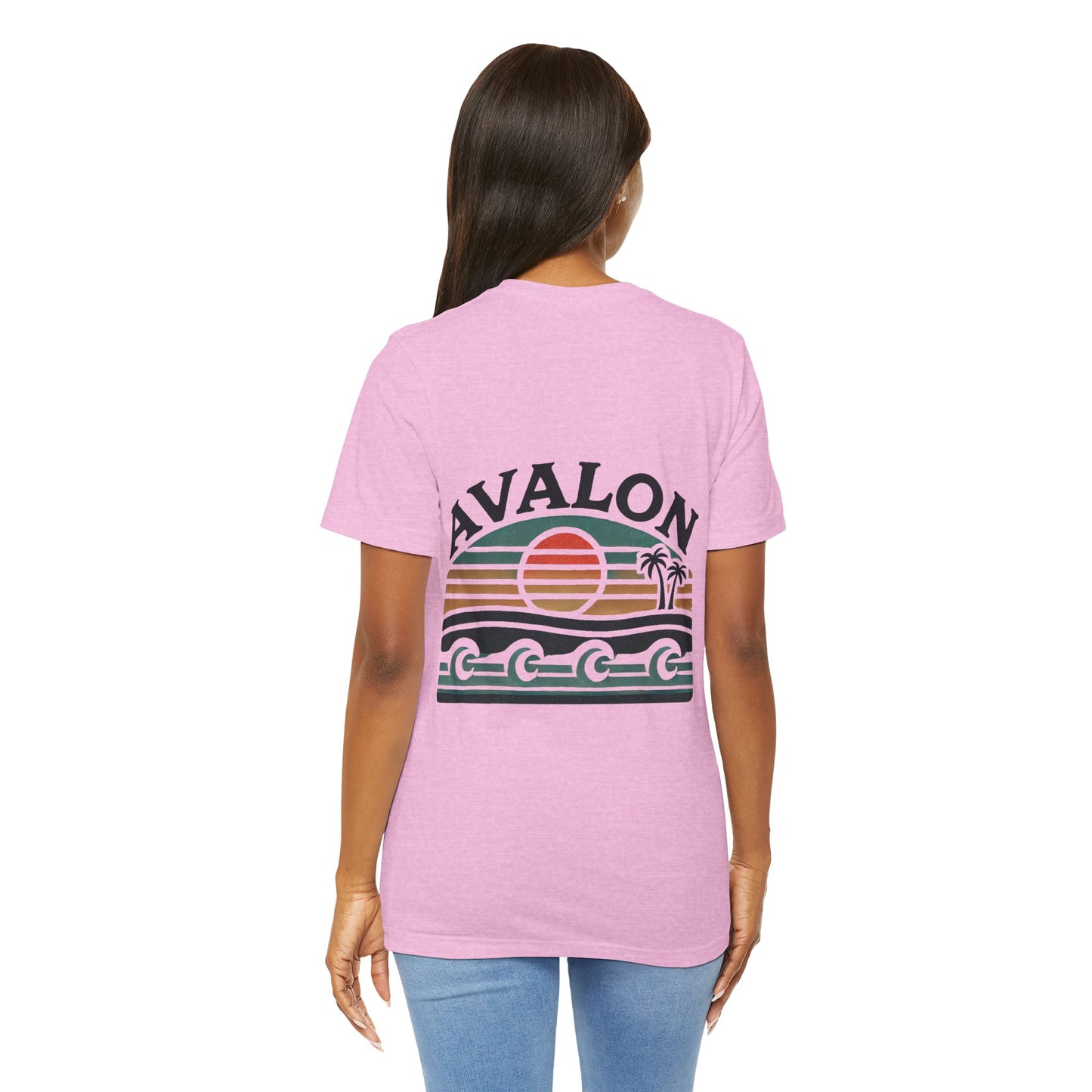 Retro Avalon Sunset Unisex Jersey Tee
