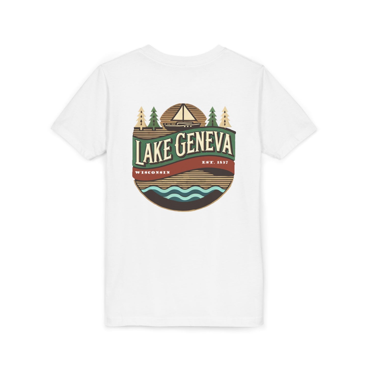 Retro Lake Geneva Unisex Youth Short Sleeve Tee
