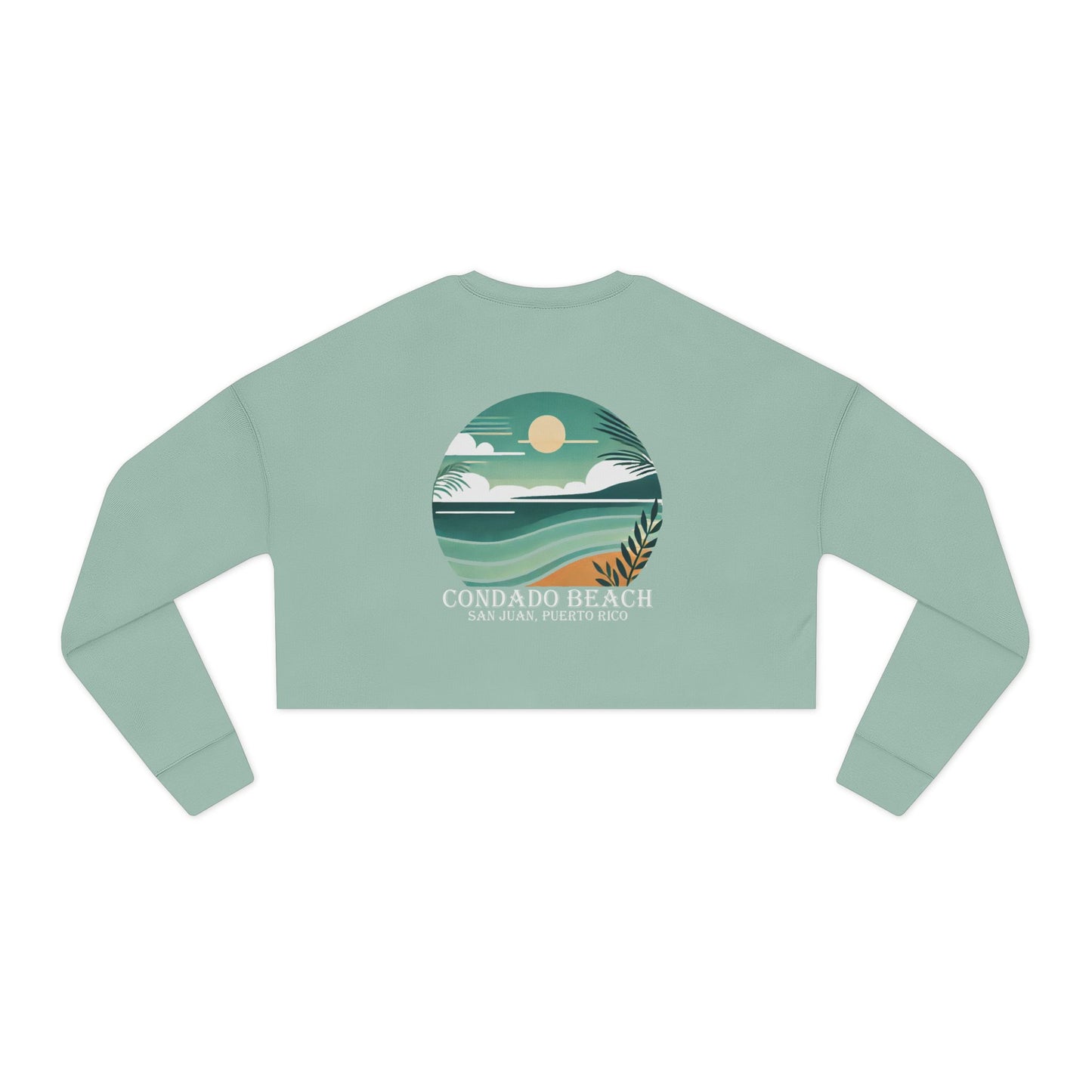 Coastal Vibes Condado Beach Women's Cropped Sweatshirt