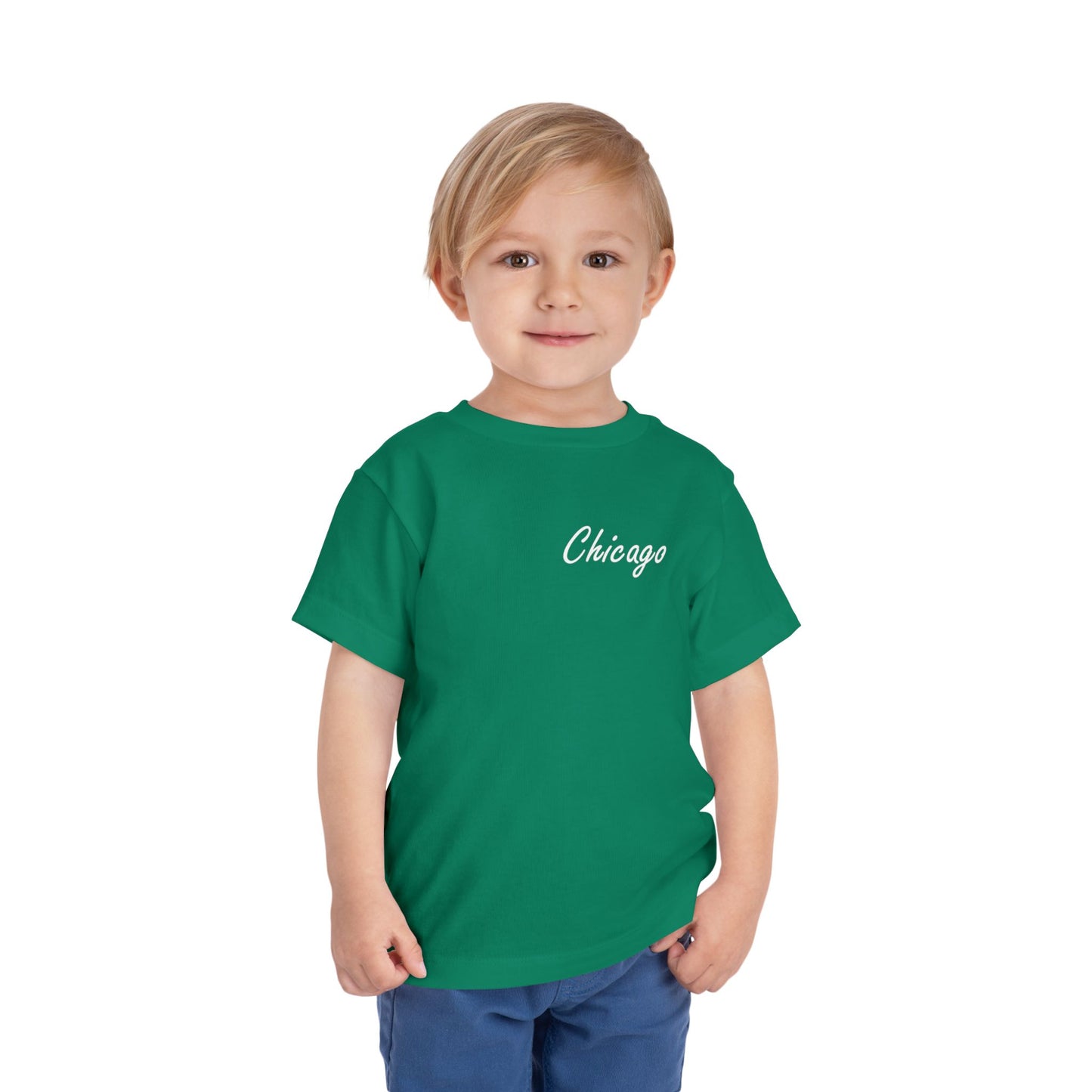 Elegant Chicago Skyline Unisex Toddler Short Sleeve Tee