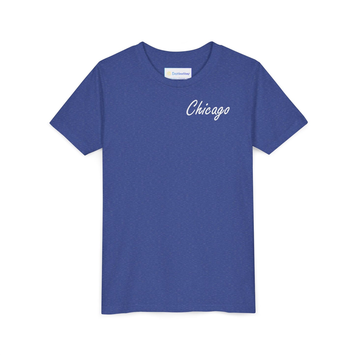 Elegant Chicago Skyline Unisex Youth Short Sleeve Tee
