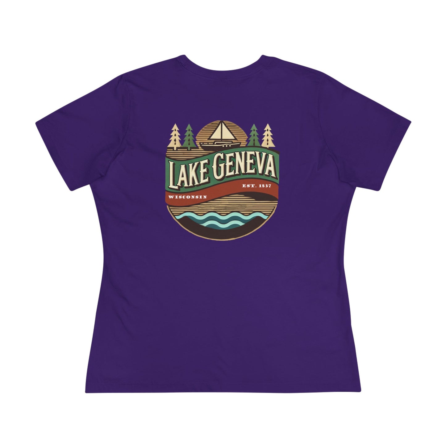 Retro Lake Geneva Women's Cotton Tee