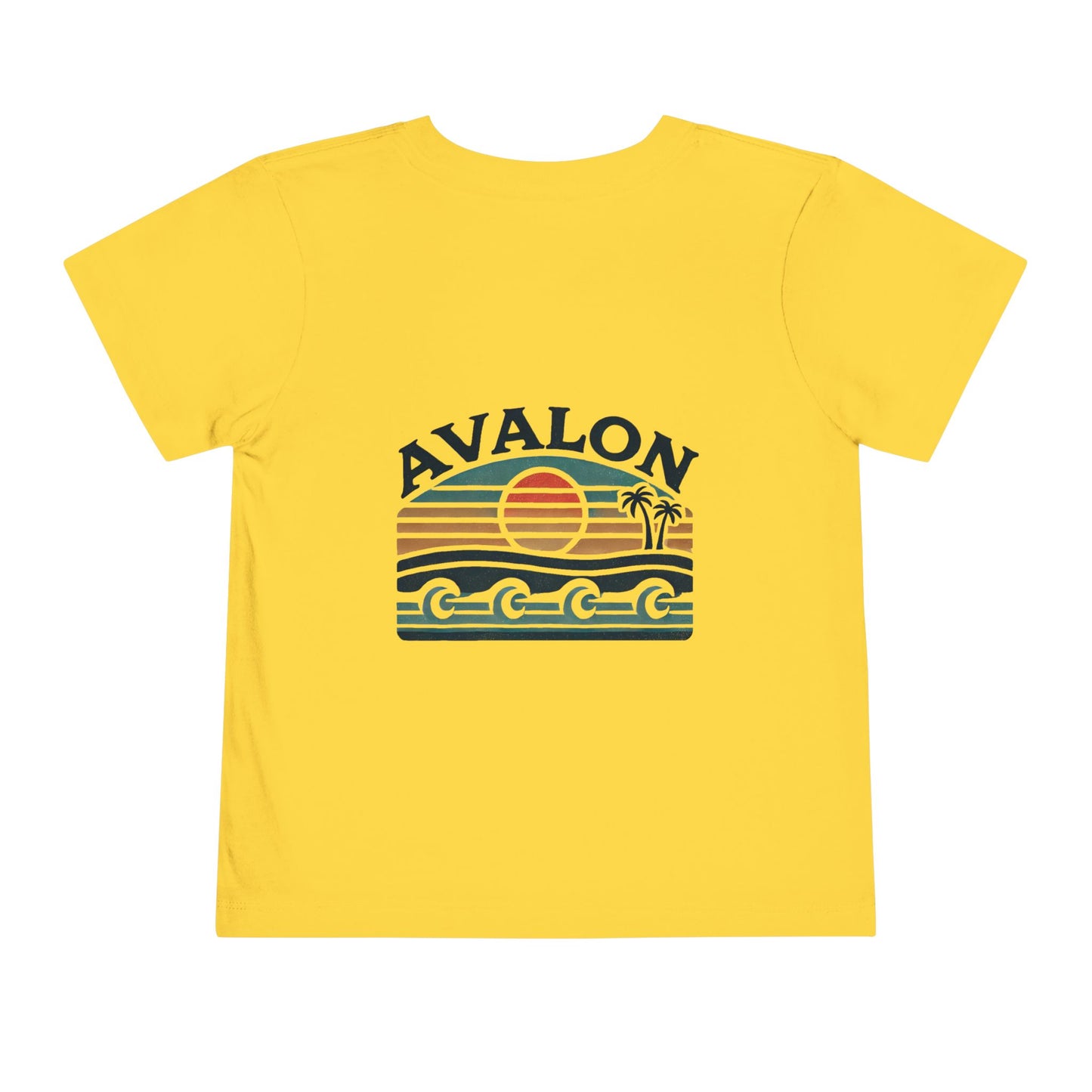 Retro Avalon Sunset Unisex Toddler Short Sleeve Tee