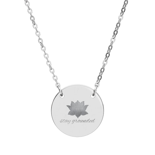 Stay Grounded — Engraved Circle Necklace