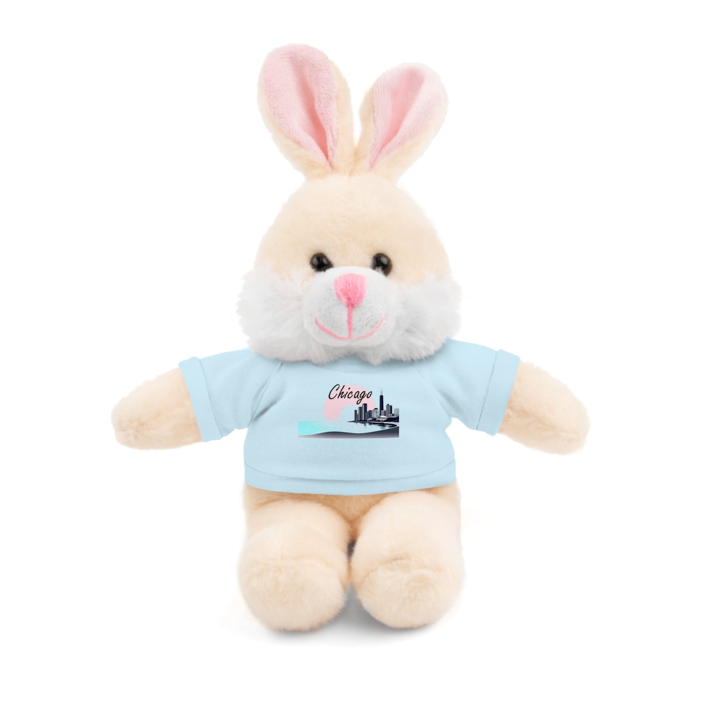 Elegant Chicago Skyline Stuffed Animals with Tee