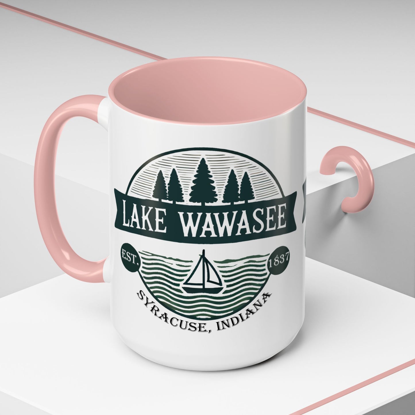 Vintage Lake Wawasee Accent Coffee Mug