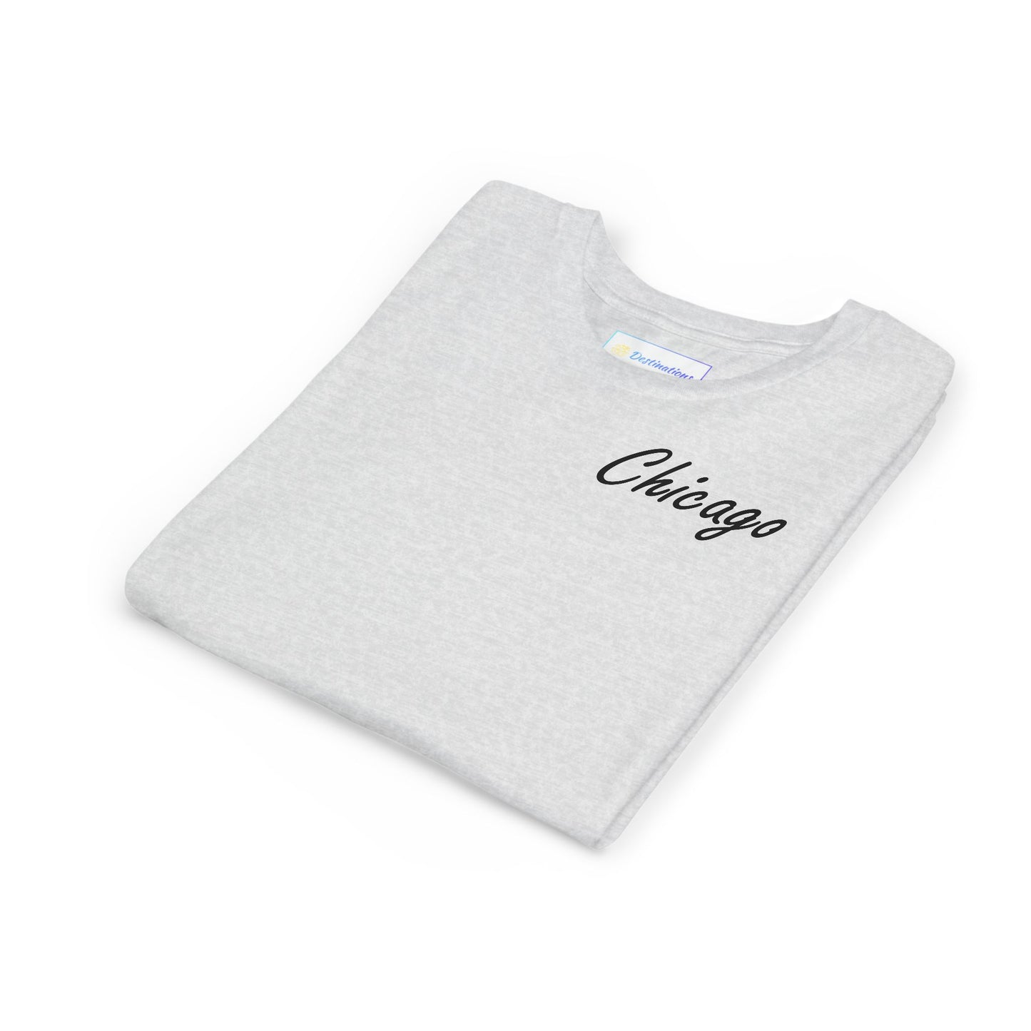 Elegant Chicago Skyline Unisex Youth Short Sleeve Tee