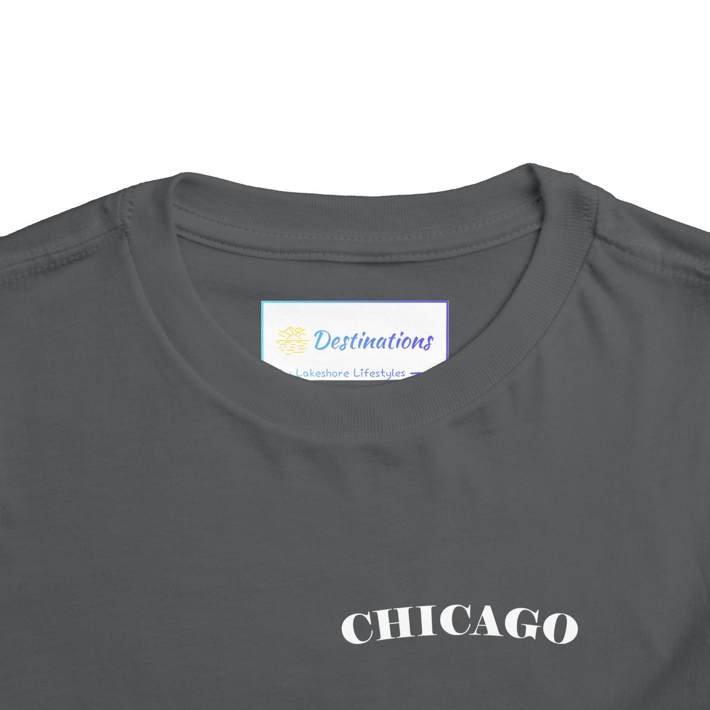 Mystery Noir Chicago Skyline Sunset Unisex Toddler Short Sleeve Tee