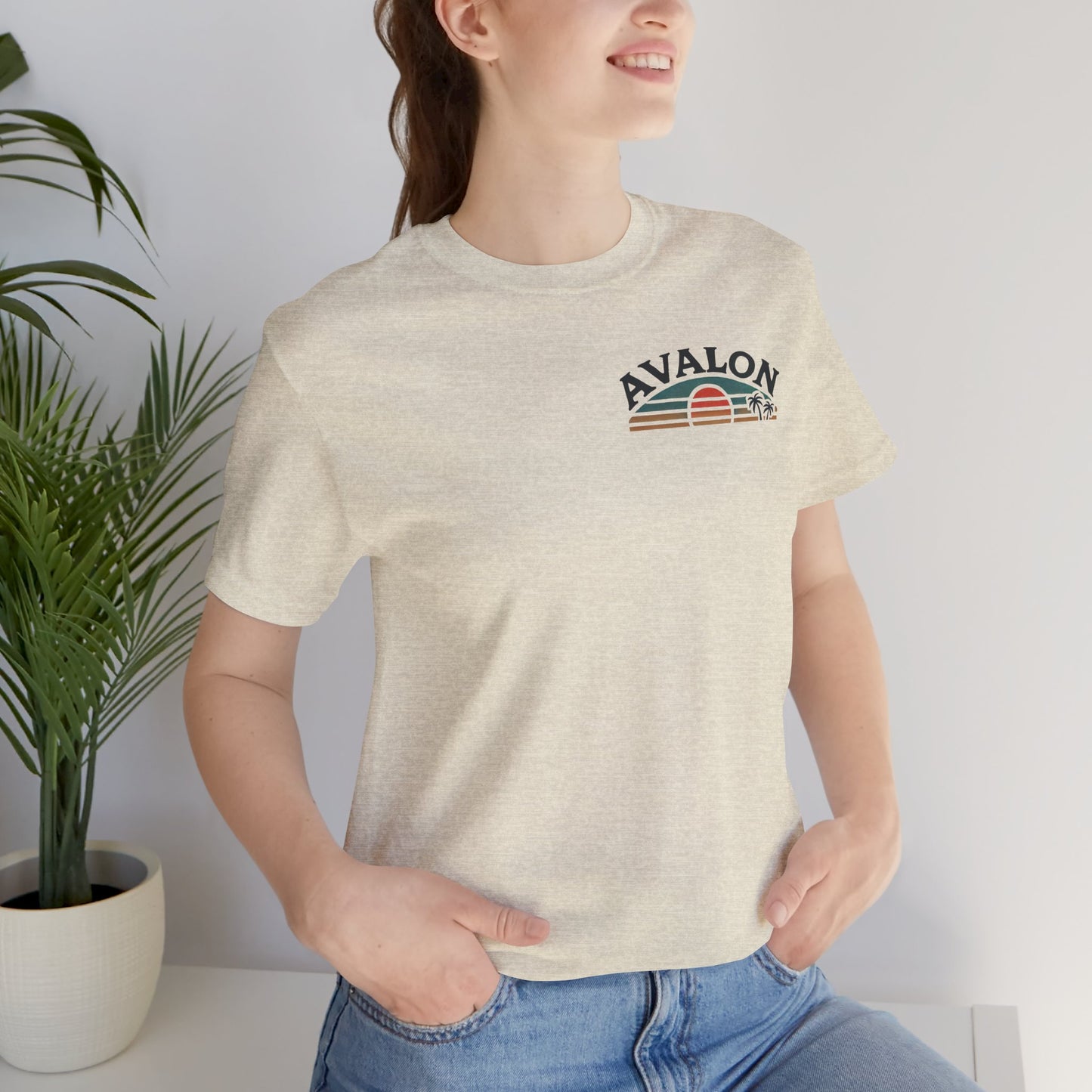 Retro Avalon Sunset Unisex Jersey Tee