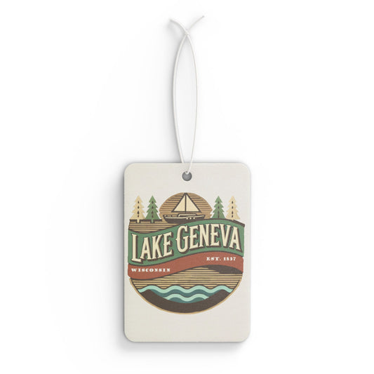 Retro Lake Geneva Car Air Freshener