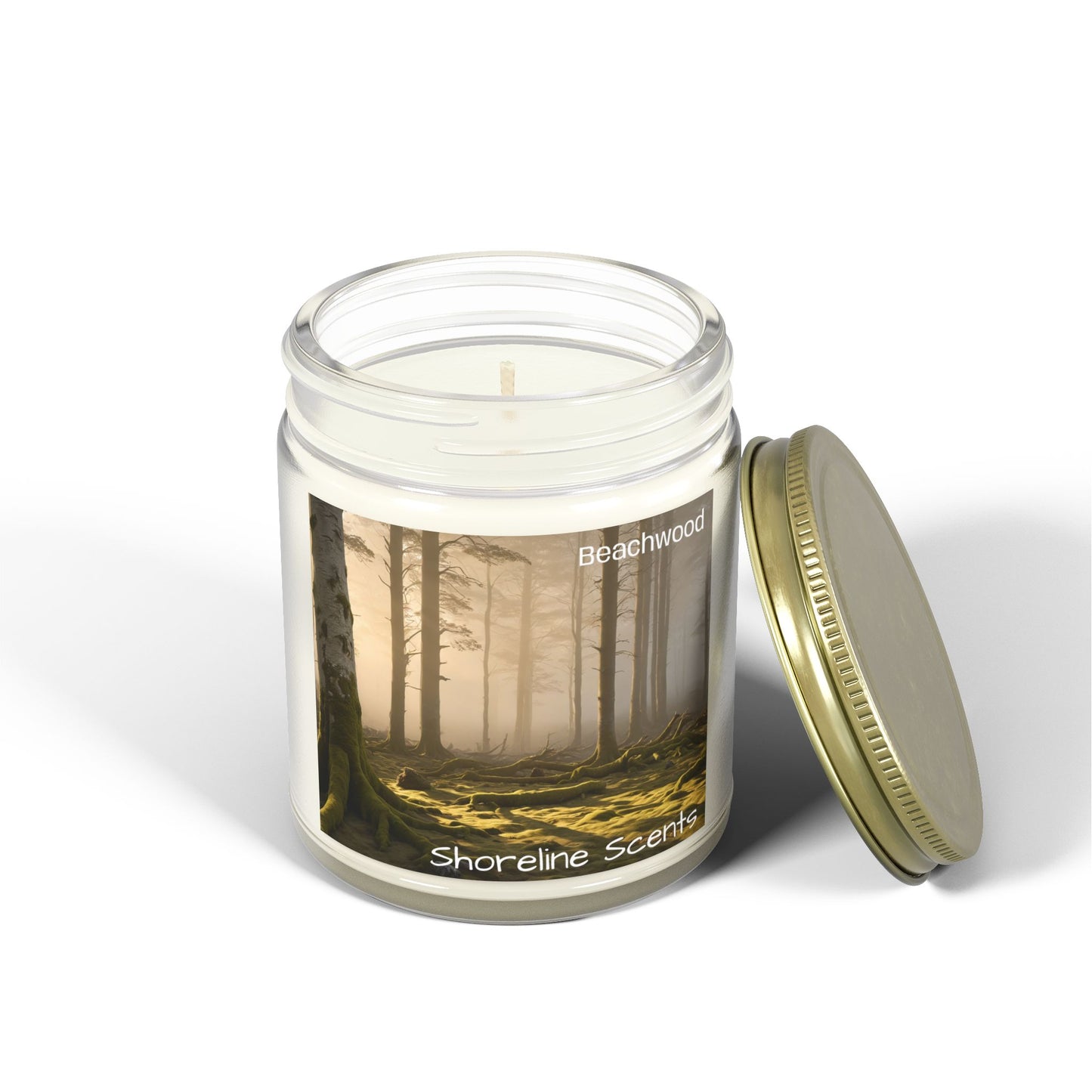 Beachwood Scented Coconut Apricot Wax Candle