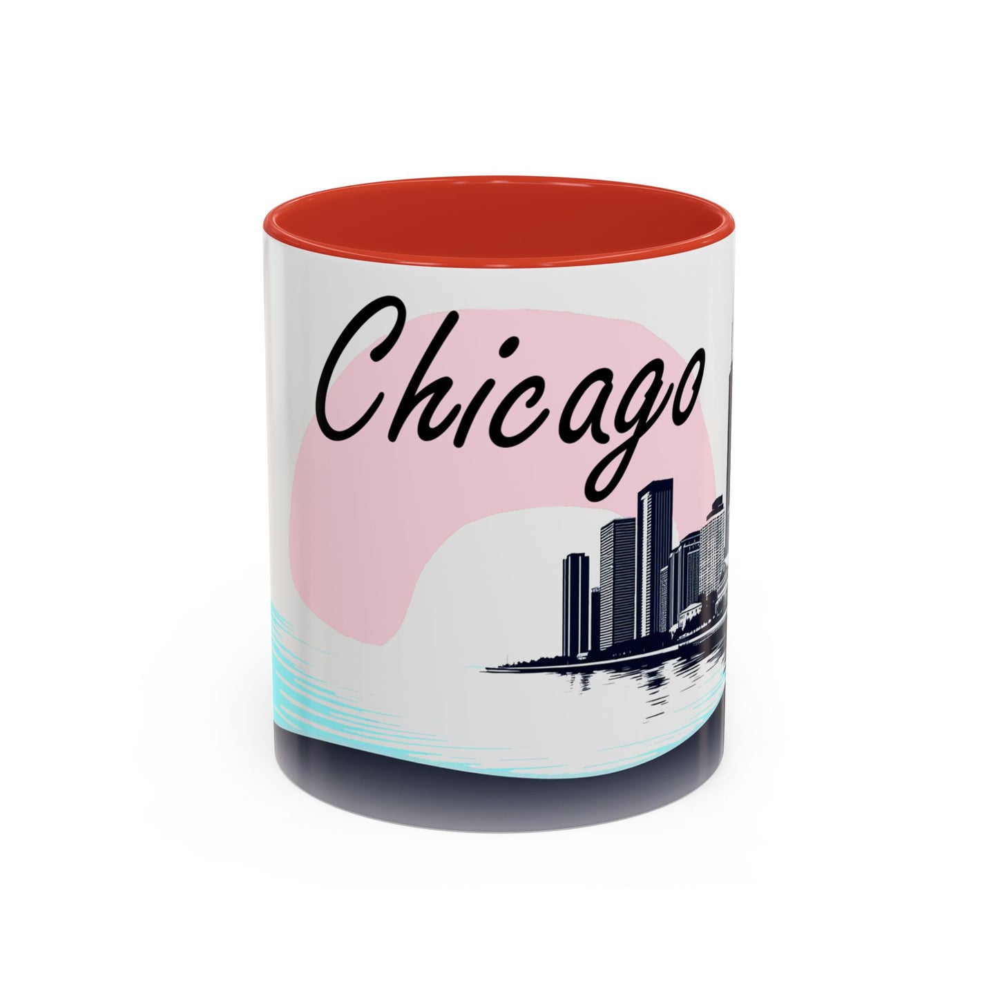 Elegant Chicago Skyline Accent Coffee Mug