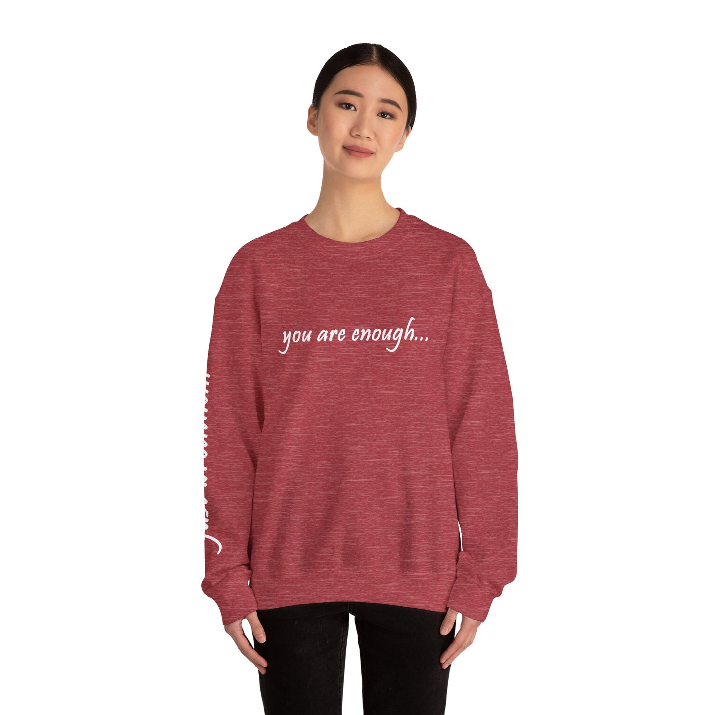 You Are Enough - Mental Health Awareness Heavy Blend Crewneck Sweatshirt