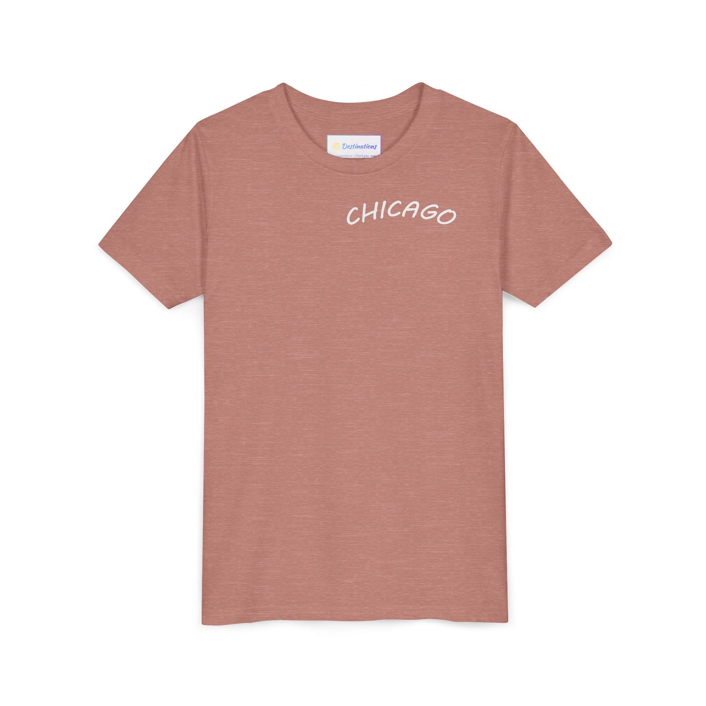 Retro Chicago Sunset Unisex Youth Short Sleeve Tee