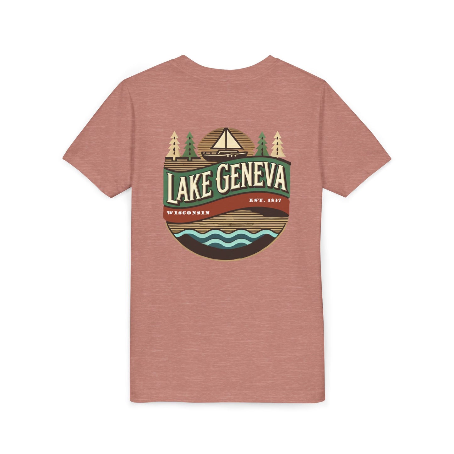 Retro Lake Geneva Unisex Youth Short Sleeve Tee