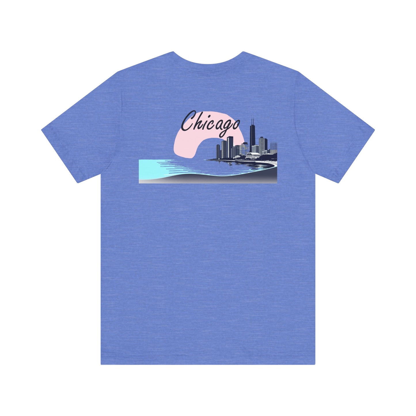 Elegant Chicago Skyline Unisex Jersey Short Sleeve Tee