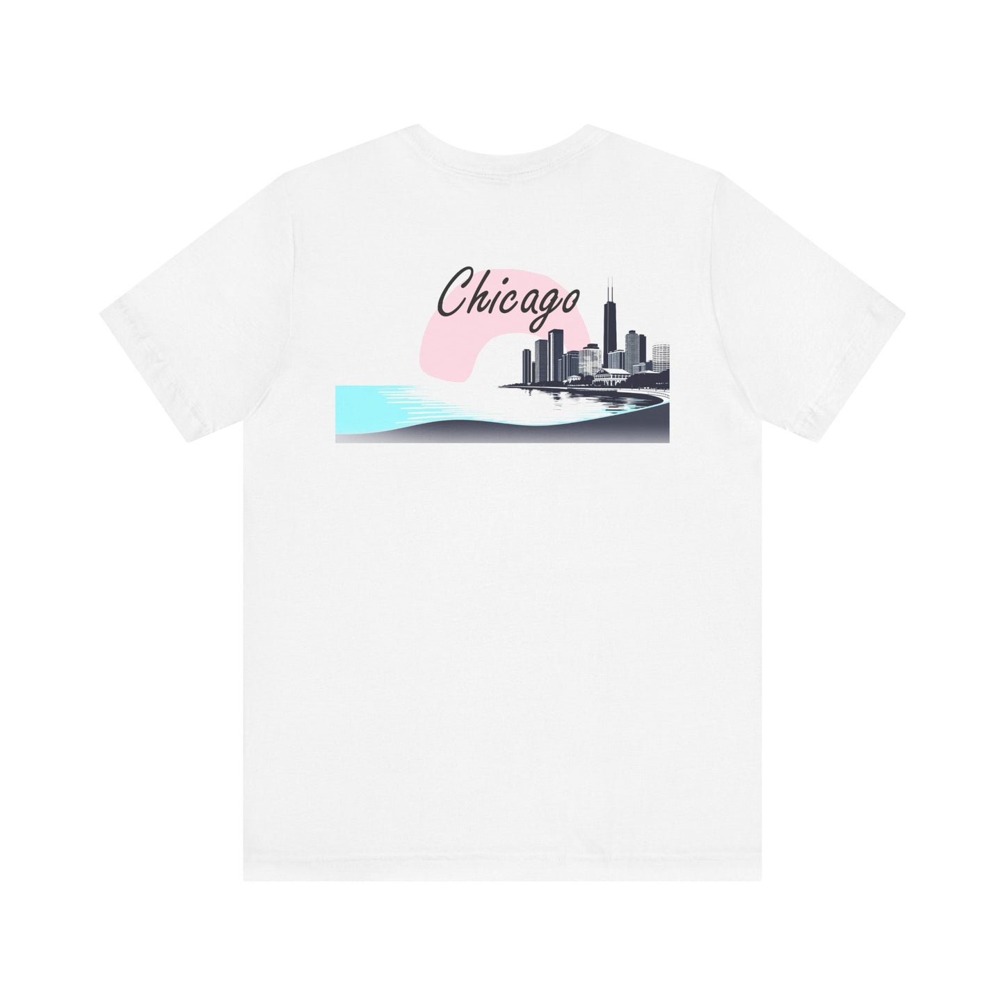Elegant Chicago Skyline Unisex Jersey Short Sleeve Tee