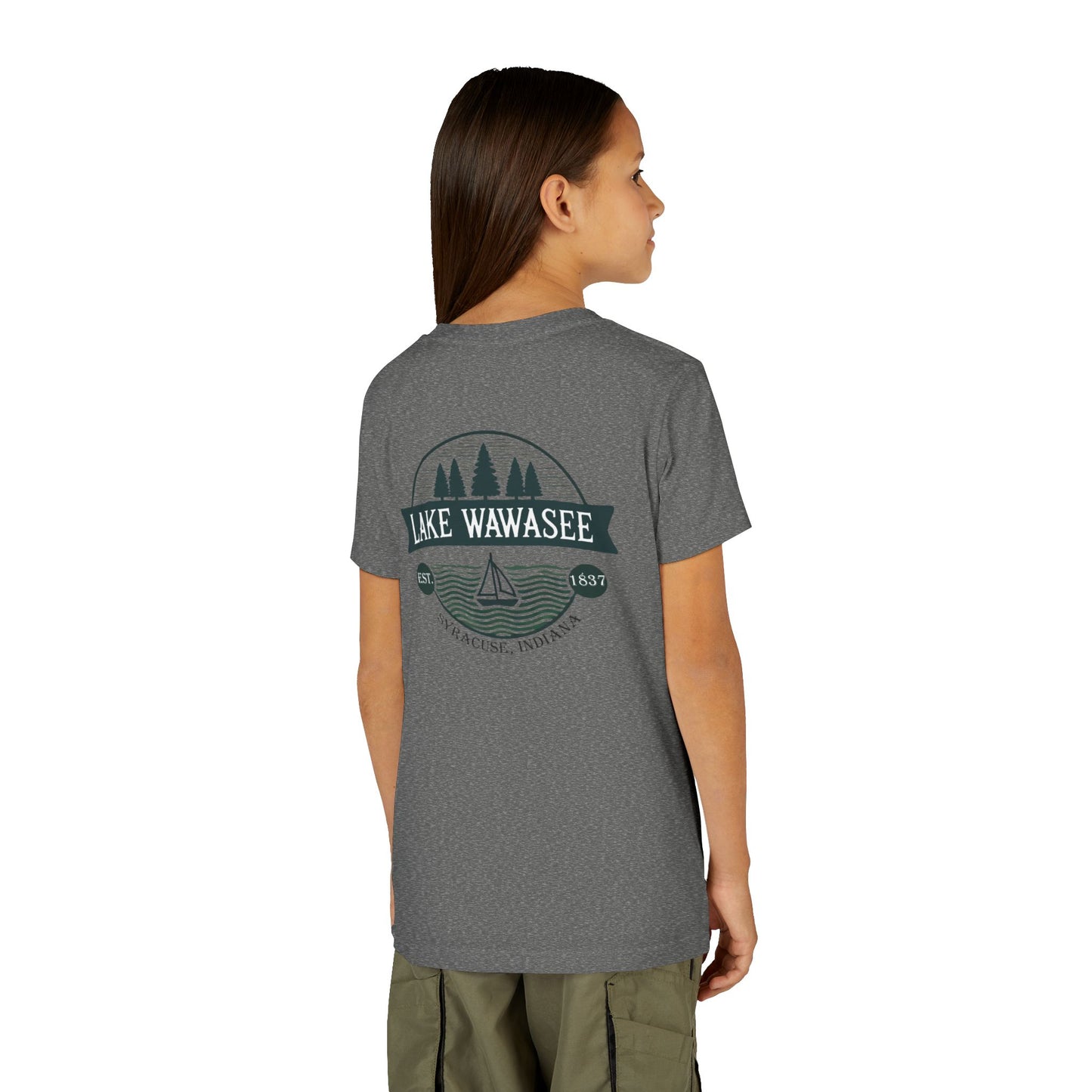 Vintage Lake Wawasee Unisex Youth Short Sleeve Tee