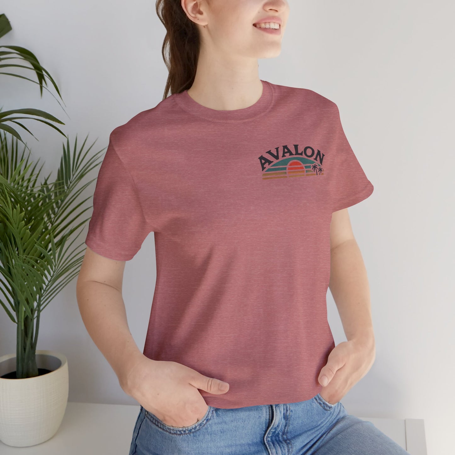 Retro Avalon Sunset Unisex Jersey Tee