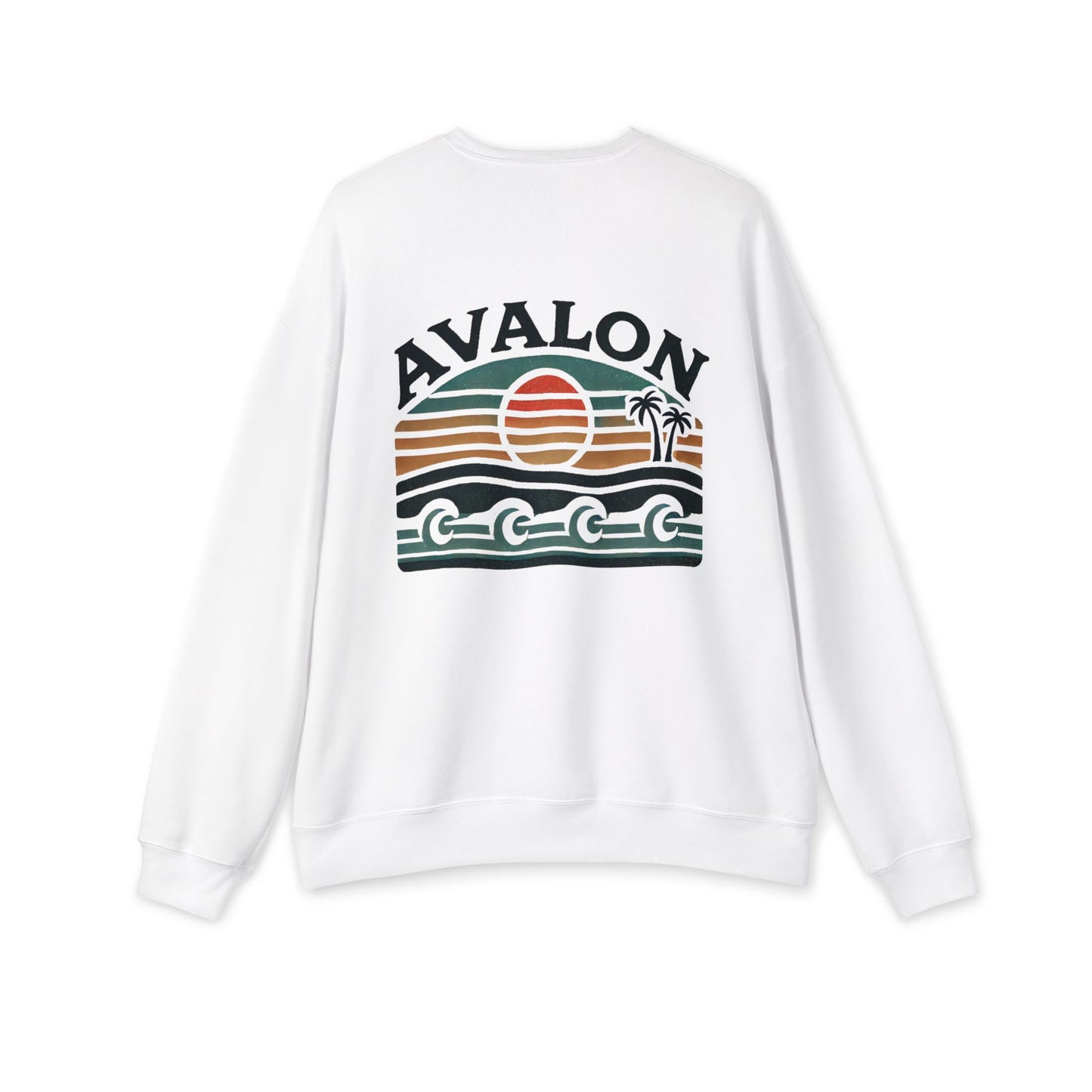 Retro Avalon Sunset Unisex Drop Shoulder Sweatshirt