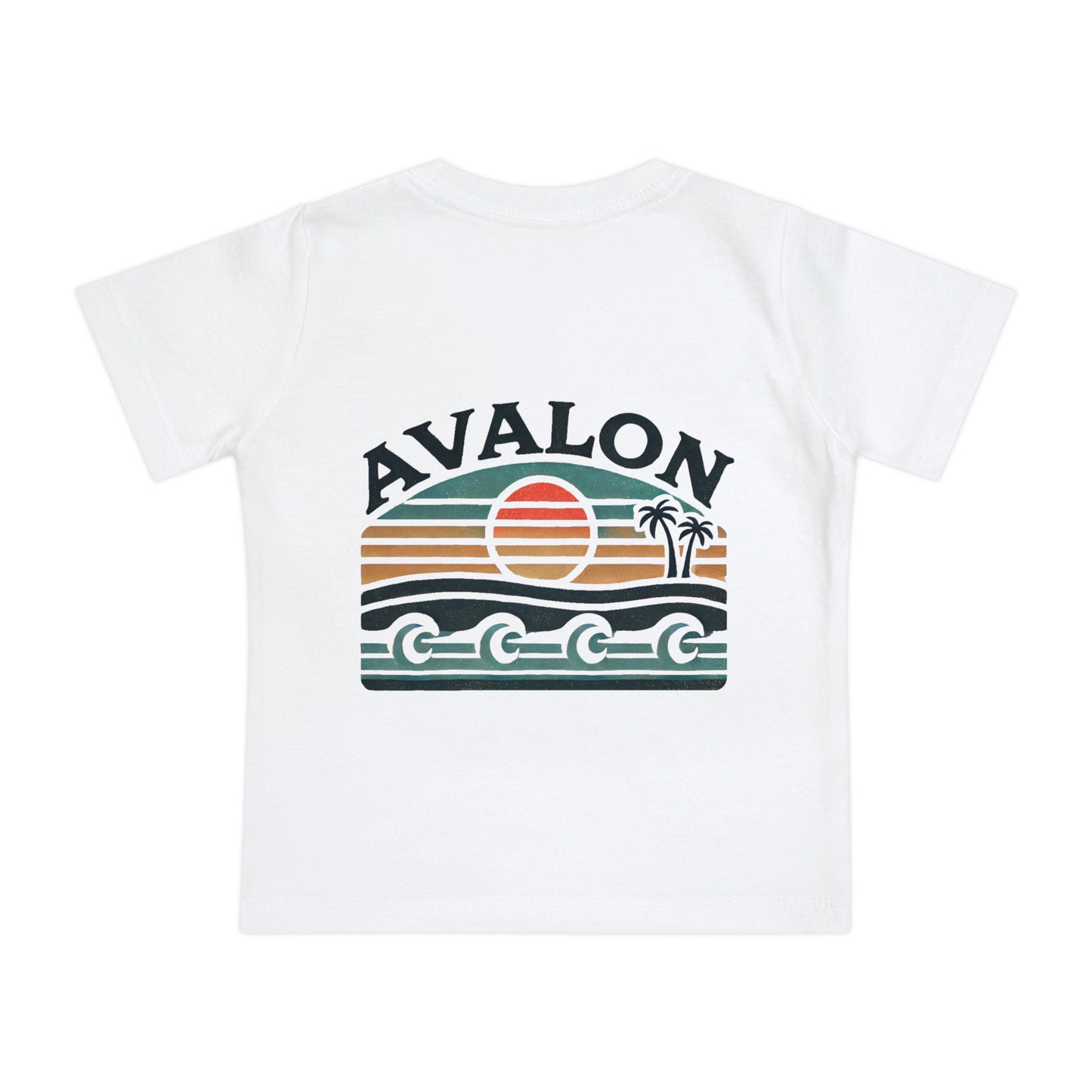 Retro Avalon Sunset Unisex Baby Short Sleeve T-Shirt