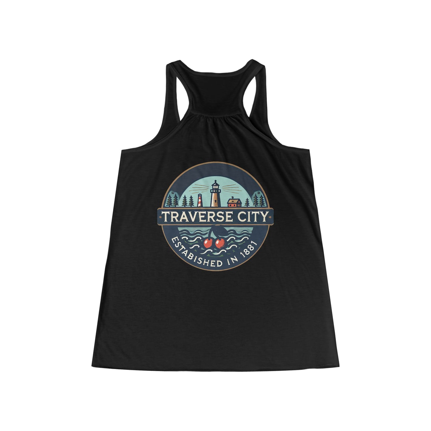 Vintage Traverse City Women's Flowy Racerback Tank
